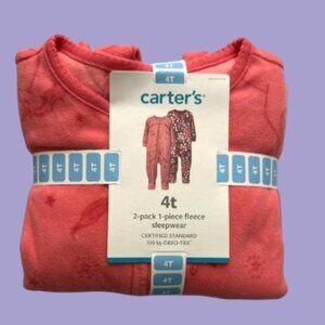 Carter's 2-Pack 1-Piece Baby Fleece Sleepwear Size 2T NWT